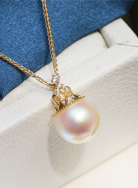 DIY珍珠配件皇冠吊坠项坠空托