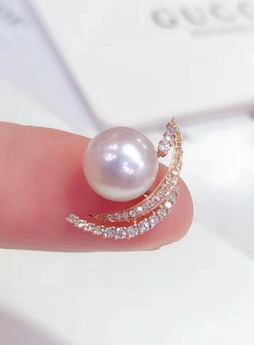 DIY纯银珍珠吊坠韩版半成品