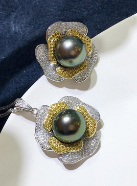 首饰奢华花朵套装戒指diy配件