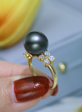 diy饰品配件时尚风珍珠戒指空托