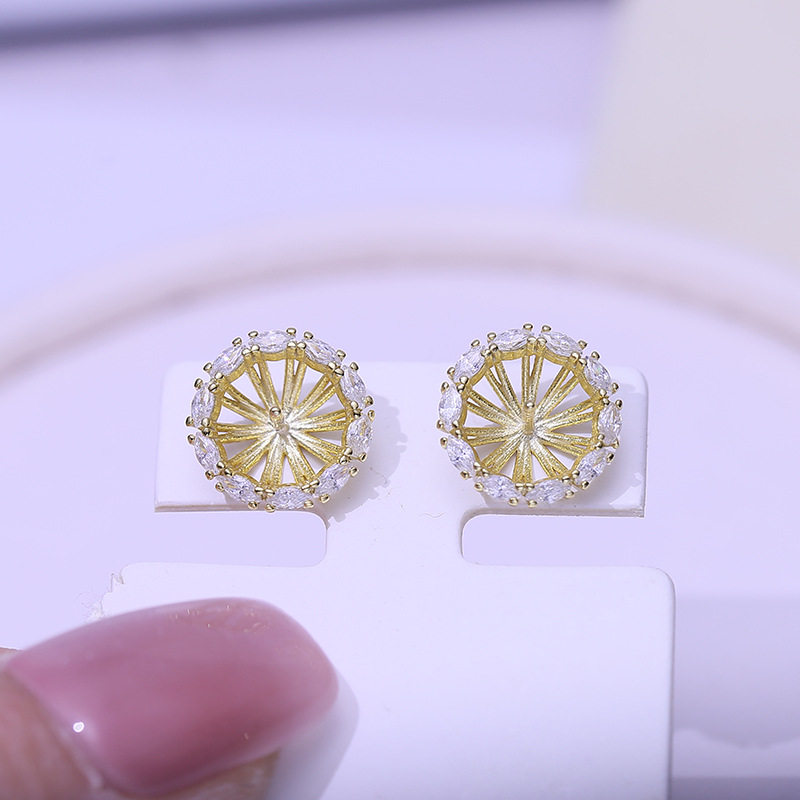 DIY配件 S925纯银温柔精美珍珠耳钉额耳环空托配饰 耳饰银托8-9,淘宝优惠券,粉丝福利购,淘宝优惠卷