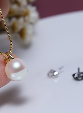 diy配件S925纯银小巧珍珠吊坠