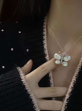 DIY配件S925纯银珍珠吊坠胸针两