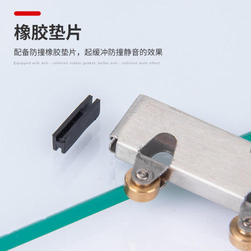 顶谷4只5mm玻璃滑轮推拉移门轮子展示柜门手机柜台轮子轨道滚轮 - 图2