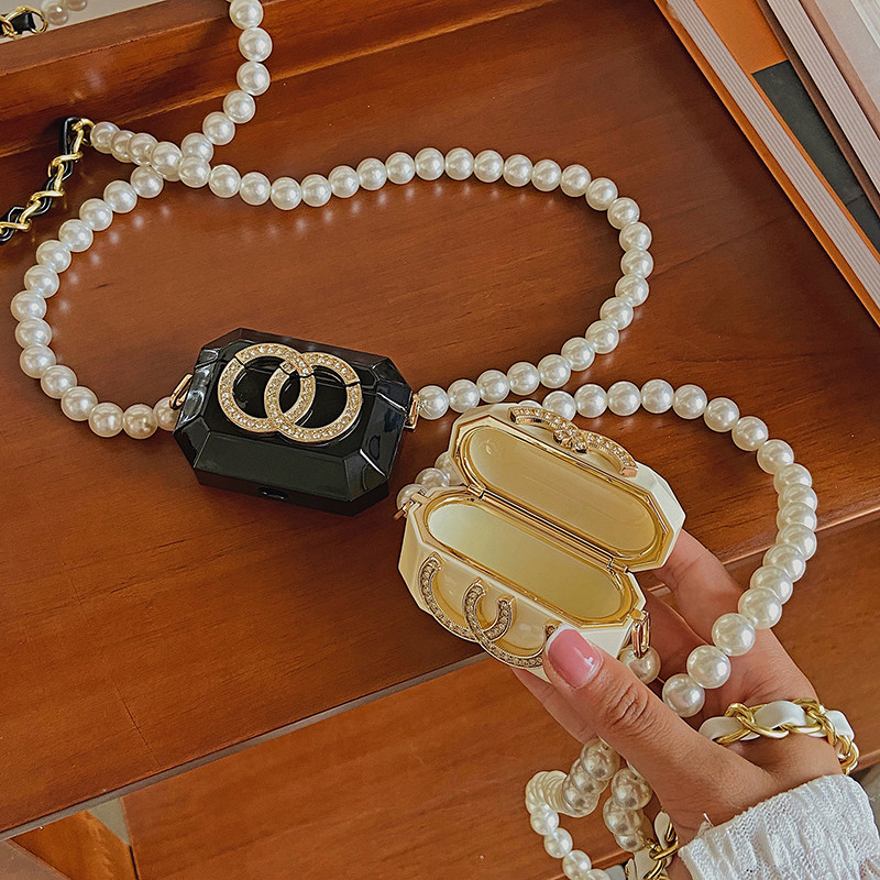 镶钻盒子包2026新款珍珠链条耳机包零钱包金属腰包晚宴潮包斜挎包,淘宝优惠券,粉丝福利购,淘宝优惠卷