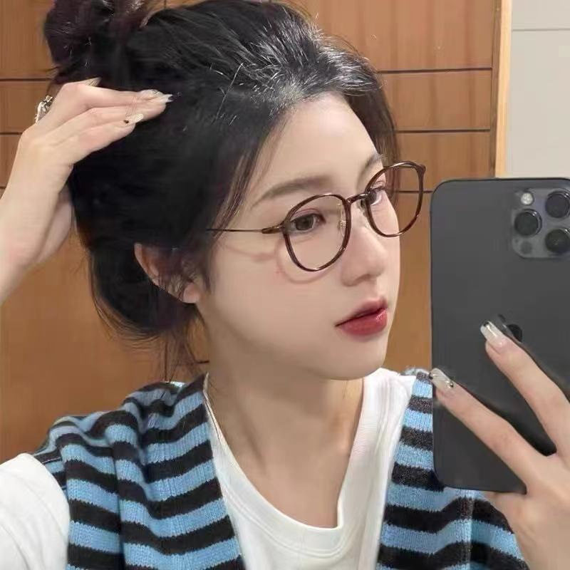 超轻眼镜框女近视复古ins圆形防蓝光镜架细框TR90眼镜男变色仅7克,淘宝优惠券,粉丝福利购,淘宝优惠卷