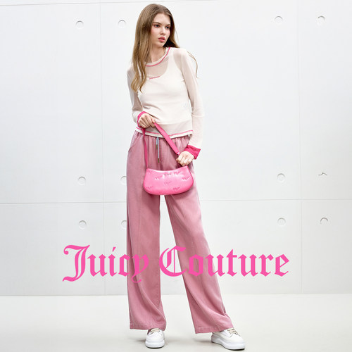 【100%莱赛尔】Juicy Couture橘滋牛仔裤女25年秋冬新款直筒长裤 - 图2