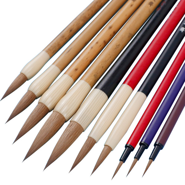 秋宏斋蒲公英滋色夜蝉簪忆翠鸟羊毛连笔松枝手工毛笔水彩画国画漫画手绘狼毫勾线面相笔白描上色国画工笔染色 牌子网