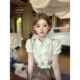 ເສື້ອຍືດແຂນສັ້ນ Chi Umbrella flower lapel