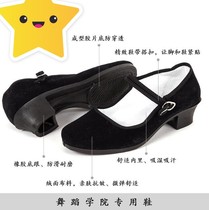 Seedlings Song Shoes Womens Square Dance Dancing Dancing Outside Wearing Fashion Modern Dance Black Heel Cloth Shoes Practice Promotion