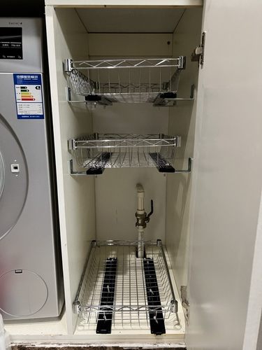 厨房置物架diy橱柜拉篮蔬菜架收纳层架储物篮衣柜金属抽屉式网篮 - 图3