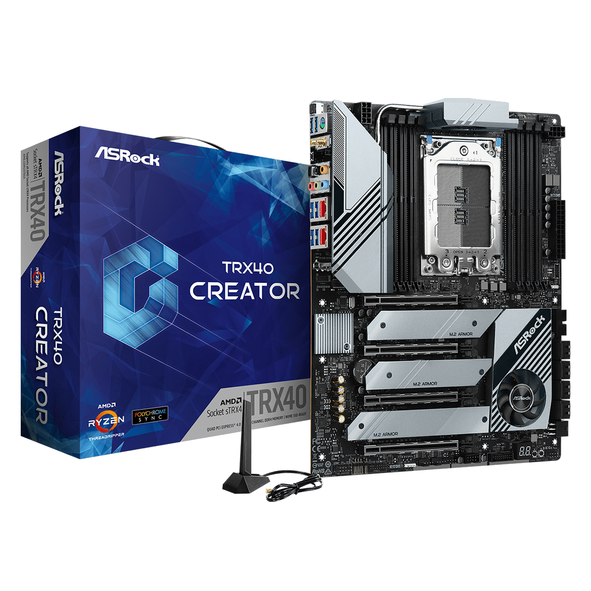 ASROCK/华擎科技 TRX40 Creator创世者ATX主板万兆网卡支持SLI-图3