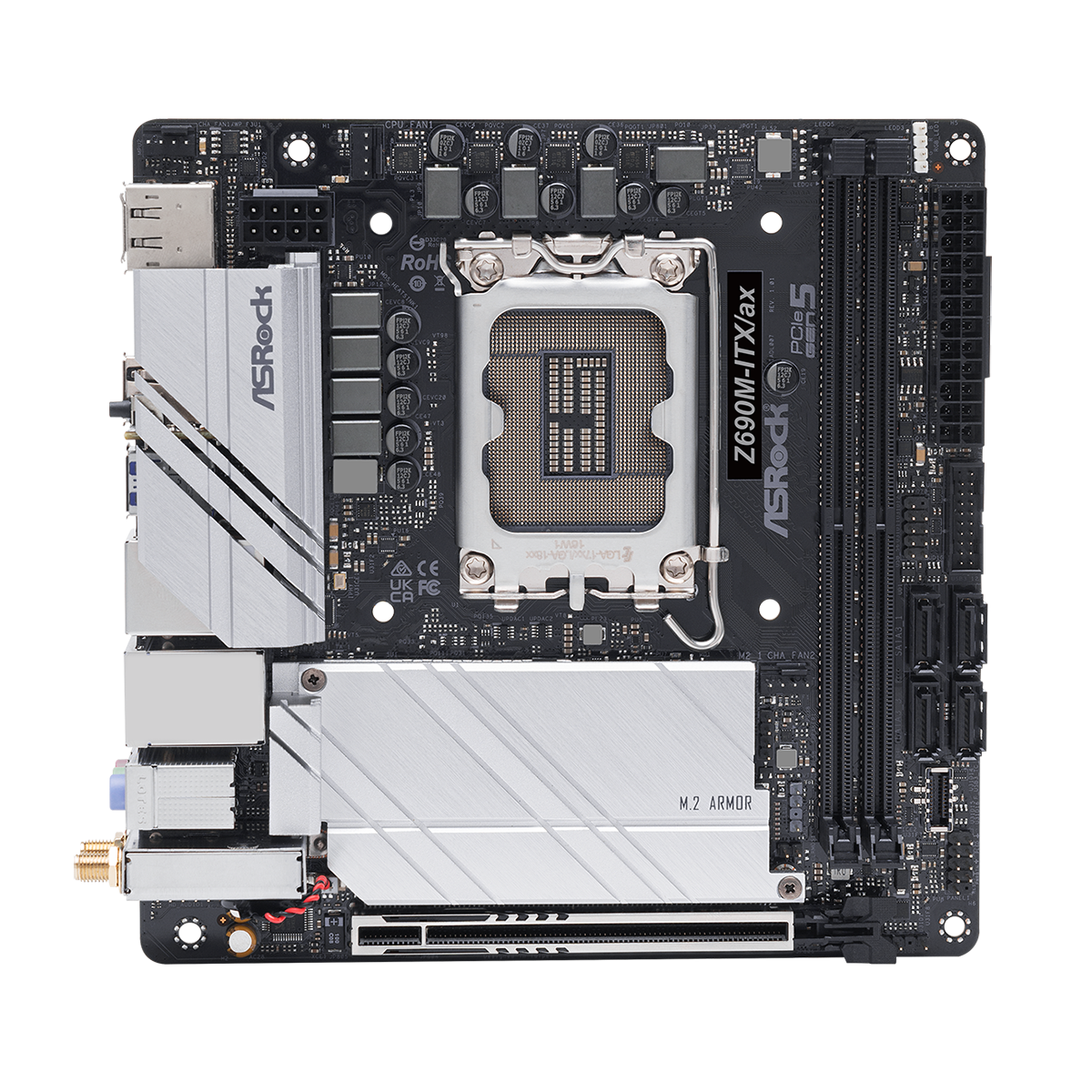 ASROCK/华擎科技 Z690M-ITX/AX台式全新电脑主板支持LGA1700 cpu-图0