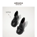 Martens, детские короткие сапоги, ботинки с бантиком, модель весна/осень 2021 года, из натуральной кожи