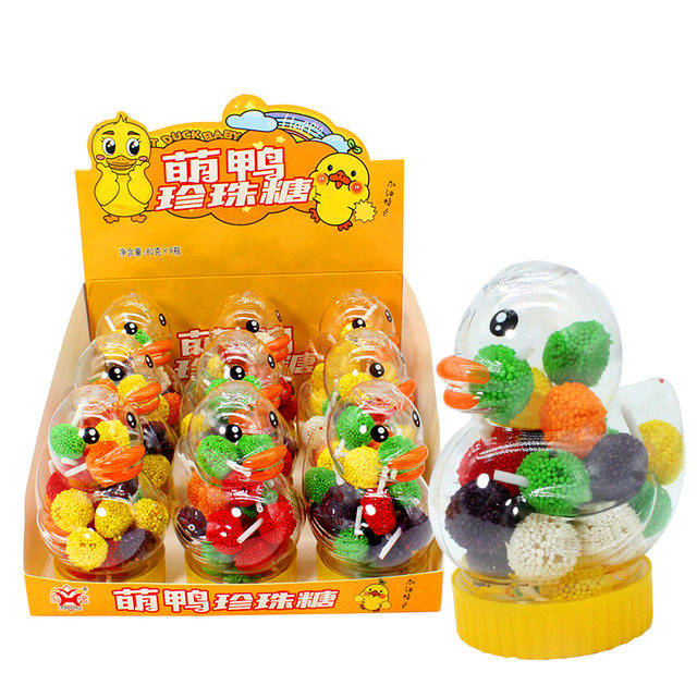 Fun pearl sugar mini gourd lollipops with multiple flavors