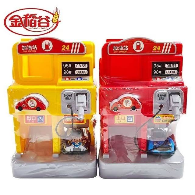 Children's play house simulates gas station mini car