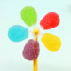 Golden Rice 25g colorful pinwheel candy juice lollipop