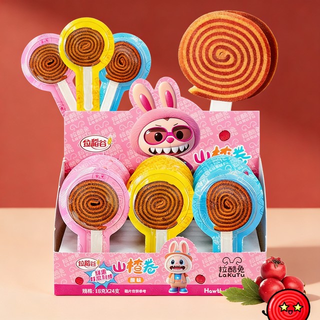 Old-fashioned hawthorn sticks and gummy snacks