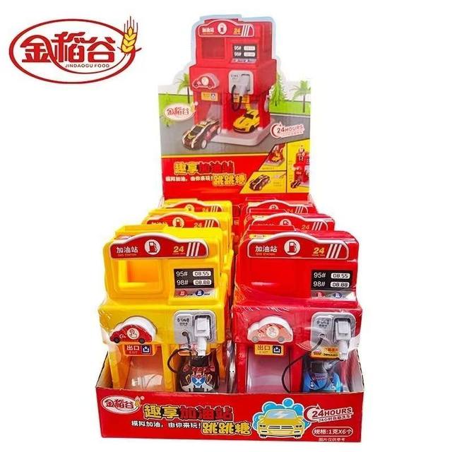 Children's play house simulates gas station mini car