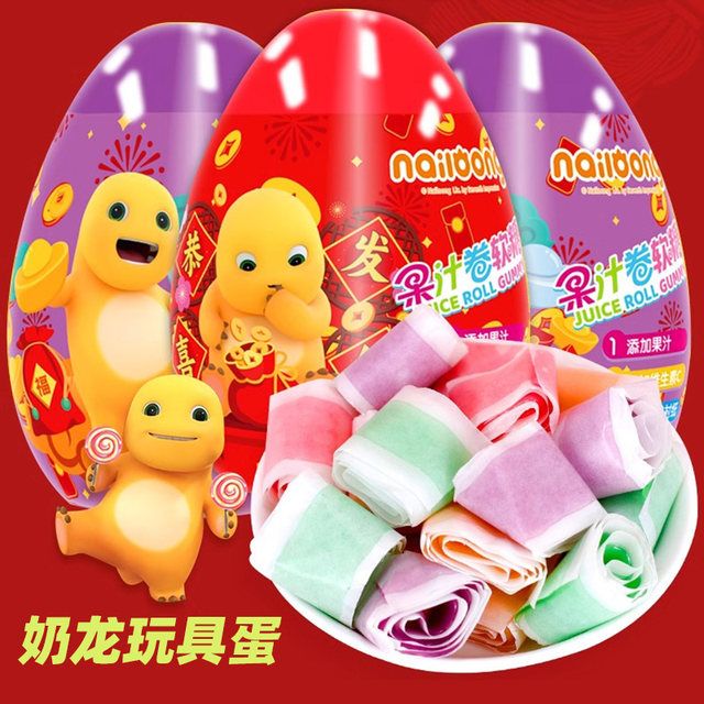 Children's Fun Milk Dragon Toy Egg Fruity Juice Roll