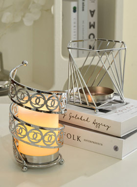 ins金色铁艺玻璃花瓶插花水养桌面摆件家居花艺六芒星绿植鲜花