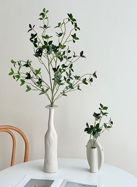 仿真单支手感米兰叶绿植榕树叶仿真花假花家居客厅装饰插花艺摆件