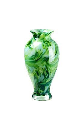 琉璃花瓶中古感轻奢敞口摆件客厅插花水养鲜花餐桌小众法式小