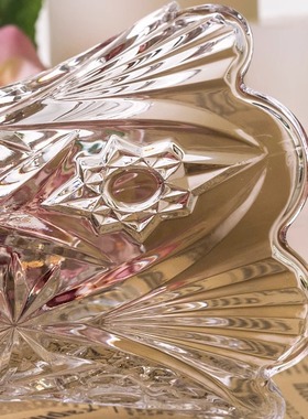 欧式水晶玻璃花瓶 厚重家居摆件 鲜花富贵竹插花瓶花器客厅装饰