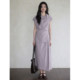 ຊຸດອອກແບບຜ້າຝ້າຍ tencel ສີມ່ວງພິເສດ