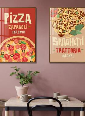 汉堡店墙面装饰画复古美式披萨店炸鸡店挂画比萨Pizza薄饼店壁画