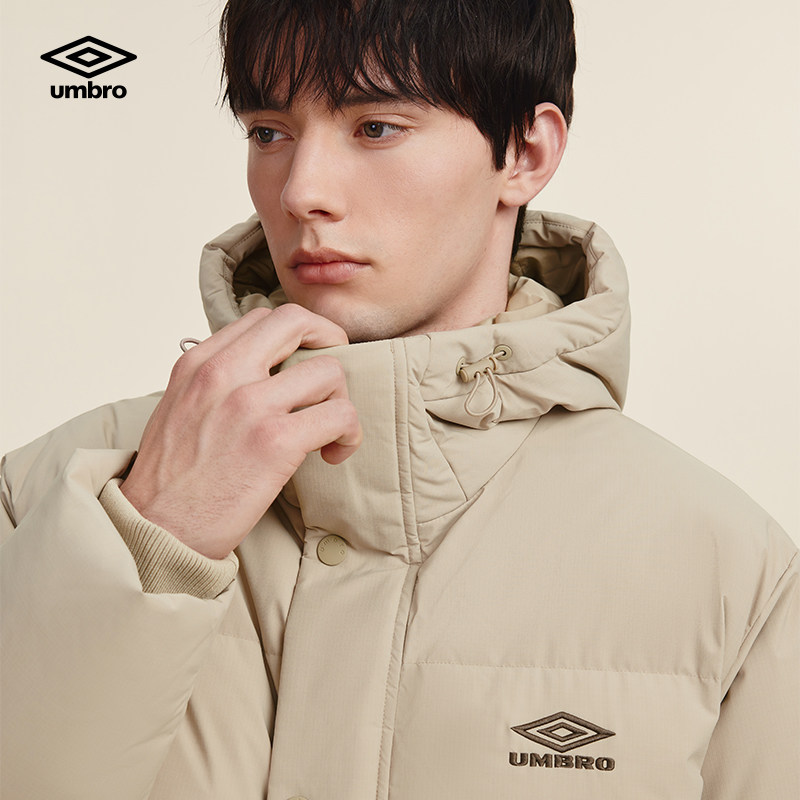 umbro茵宝官方连帽羽绒服鸭绒中长款男款户外冬季加厚保暖外套男,淘宝优惠券,粉丝福利购,淘宝优惠卷