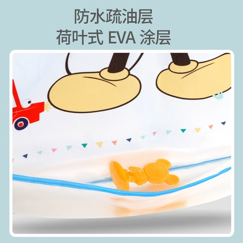 Дисней, детский нагрудник, водонепроницаемый демисезонный лонгслив для еды, сзади на завязках