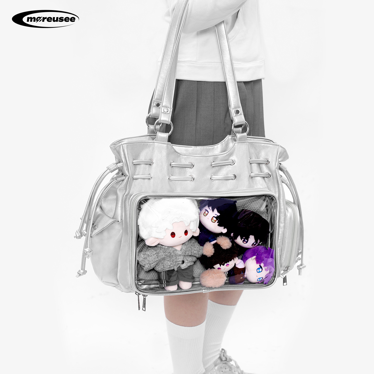 木与石演唱会藏灯牌痛包藏东西的暗格包大容量追星托特包20cm娃包 - 图3