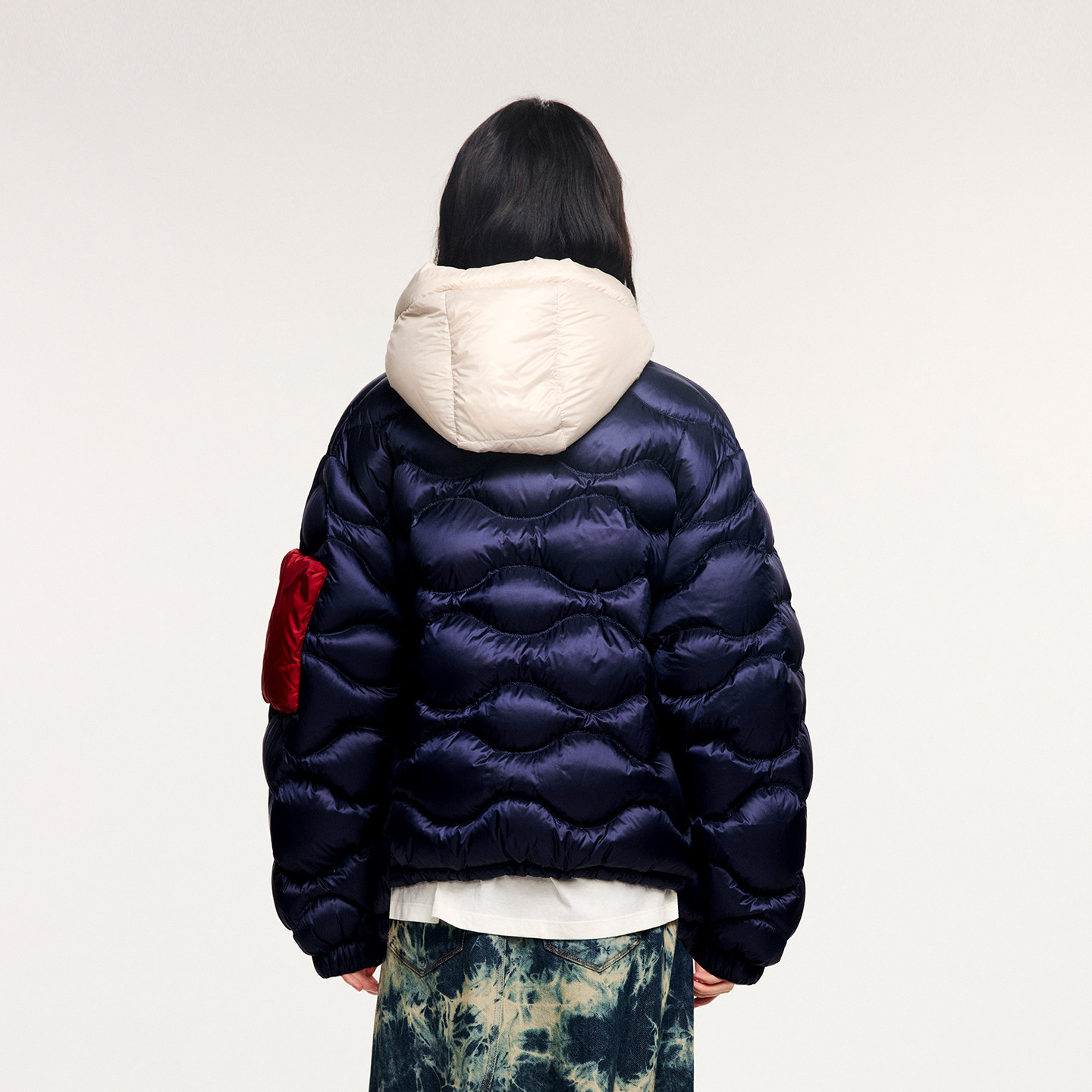 UOOYAA/乌丫2025冬季新款经典蝴蝶结户外鹅绒羽绒服