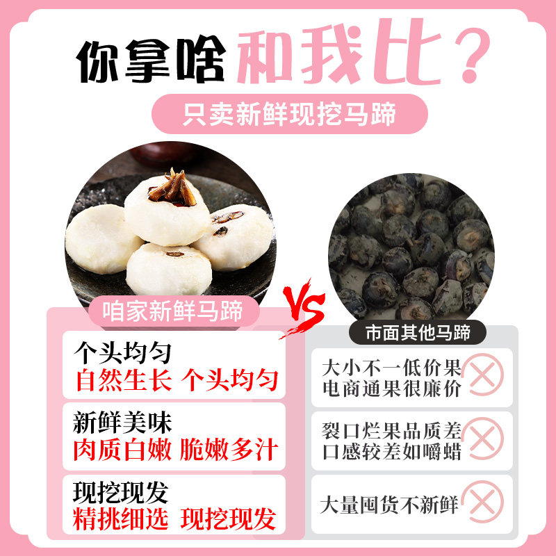 广西新鲜马蹄荸荠5斤水果蔬菜脆甜大果带泥现挖地梨地栗整箱包邮,淘宝优惠券,粉丝福利购,淘宝优惠卷