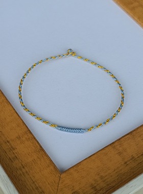 原创设计手工编织简约平安好运男女情侣编绳手绳手链