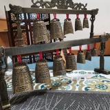 Бронзовые антикварные двойные плоские квадратные часы Zenghou Yi Древний музыкальный инструмент Xi'an Туристические сувениры, терракоттские воины и ремесленные поделки из ручной работы