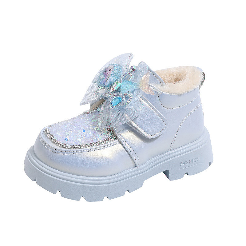 儿童棉鞋轻软爱莎公主靴子加厚冬款女童水晶鞋2025新款小女孩短靴,淘宝优惠券,粉丝福利购,淘宝优惠卷