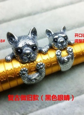 复古生肖动物单身风情侣对戒