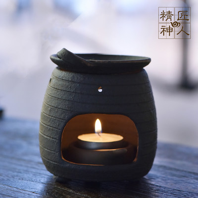 日本原装进口常滑烧爬爬猫茶香炉提神醒脑香薰炉陶瓷摆件 虎窝淘