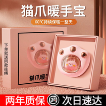 2023 new cat paw warm hand baby charging girl warm baby self fever student child usb winter hand-holding style