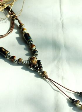 景德镇陶瓷饰品批发复古毛衣链长款彩色葫芦相思豆平安扣项链