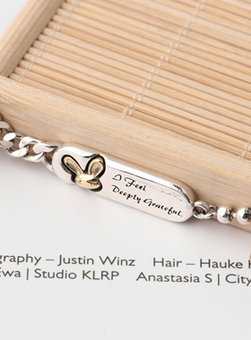 【现货】s925纯银ab链黄兔锁骨链