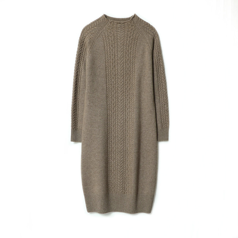 重工宫廷风！半高领羊绒衫女中长款加厚纯山羊绒连衣裙过膝毛衣冬,淘宝优惠券,粉丝福利购,淘宝优惠卷