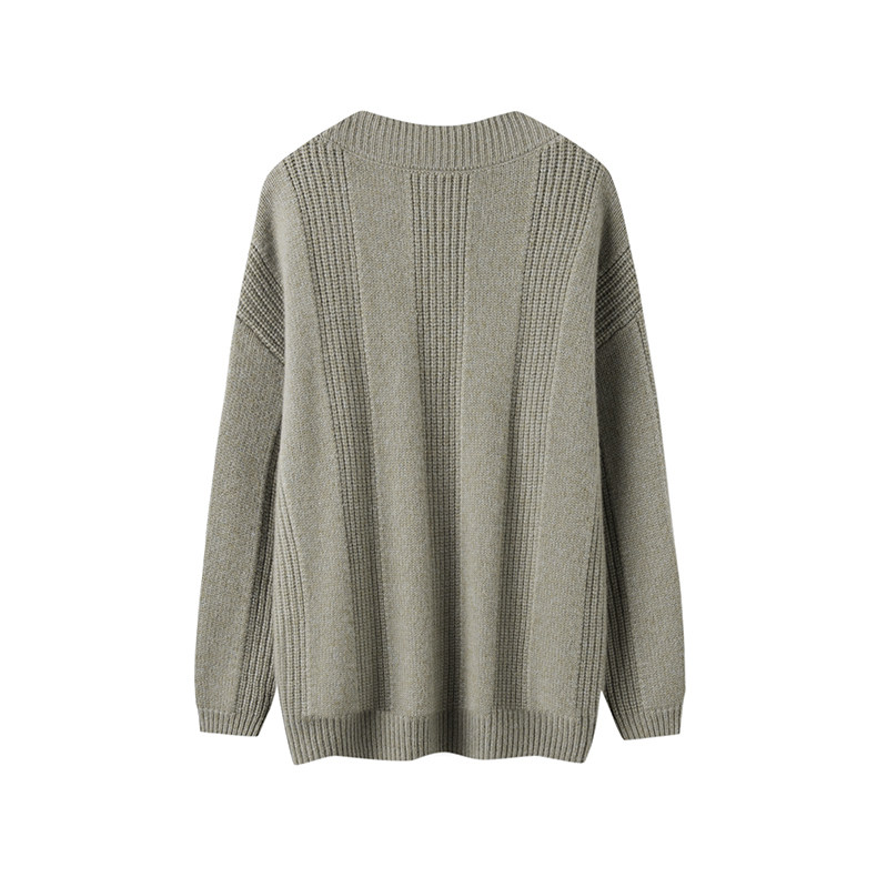 精致品质在线~大克重加厚混色V领羊绒衫女纯羊绒毛衣宽松慵懒风,淘宝优惠券,粉丝福利购,淘宝优惠卷