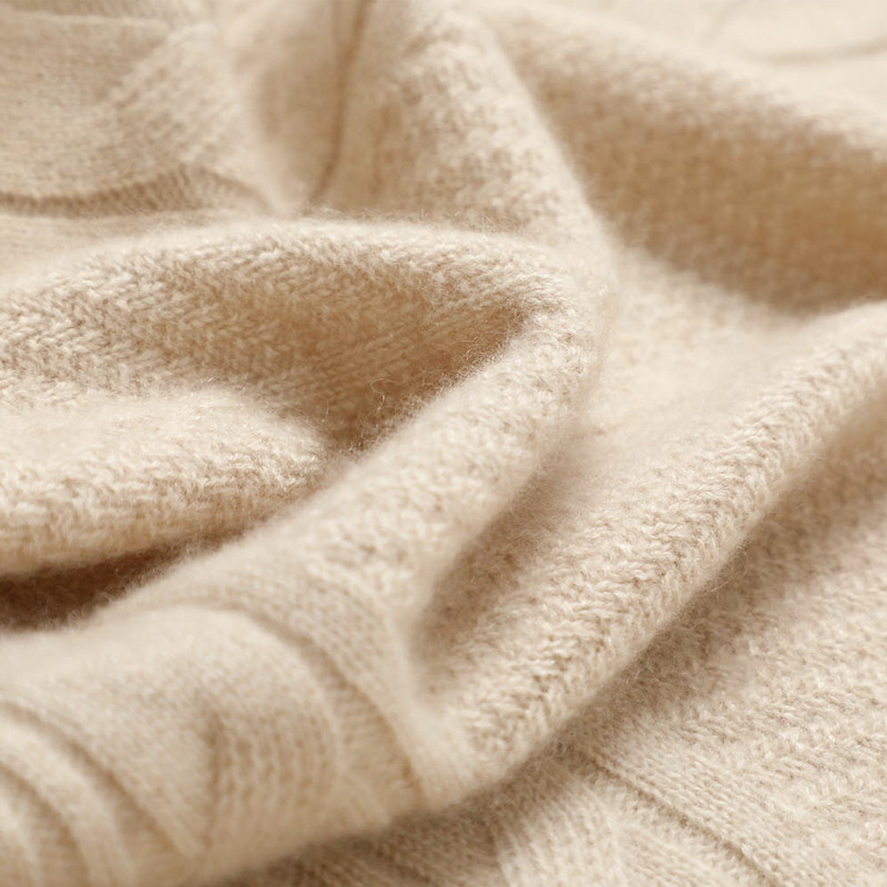 可优雅~可飒气！很美斜绞花羊绒衫女高领加厚纯羊绒毛衣打底衫冬,淘宝优惠券,粉丝福利购,淘宝优惠卷