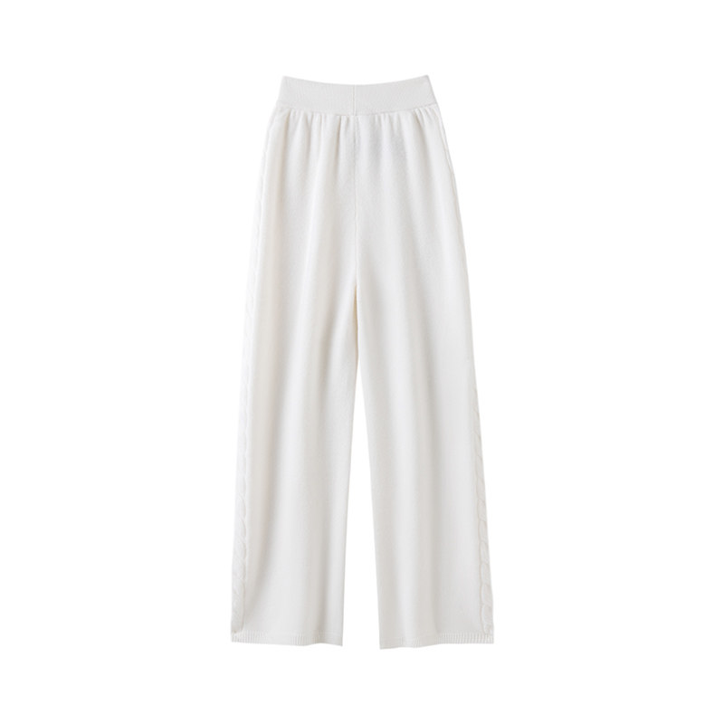 纯粹贵妇气场！加厚100%纯山羊绒衫女纯羊绒毛衣针织休闲直筒裤子,淘宝优惠券,粉丝福利购,淘宝优惠卷