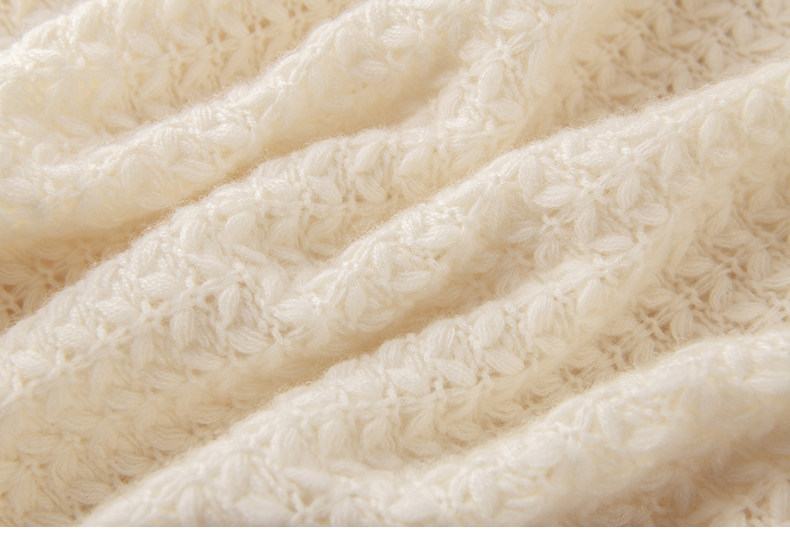 一眼迷的版～车厘子红编镂空编织阔袖高领100%羊绒毛衣女2024春,淘宝优惠券,粉丝福利购,淘宝优惠卷