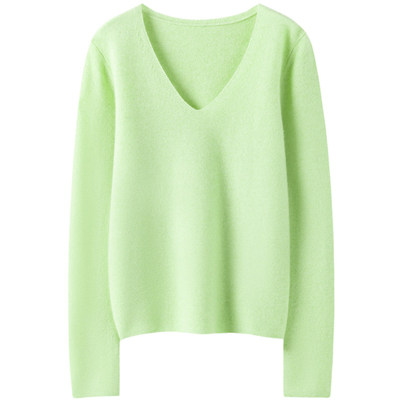爱上品味爆款！穿搭很抬气~V领羊绒衫女纯羊绒毛衣套头针织打底衫,淘宝优惠券,粉丝福利购,淘宝优惠卷