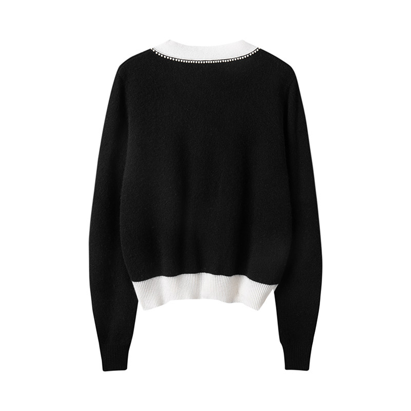 N货！D奢好货！美翻！钉珠V领小香风纯山羊绒开衫女毛衣针织外套,淘宝优惠券,粉丝福利购,淘宝优惠卷